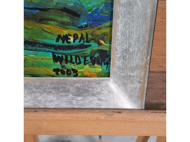 Acryl op canvas, maya wildevuur, nepal, 2000 - afbeelding 3 van  8