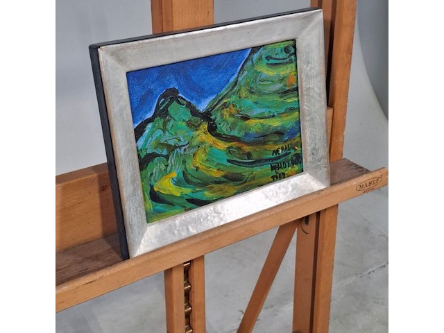 Acryl op canvas, maya wildevuur, nepal, 2000 - afbeelding 4 van  8