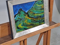 Acryl op canvas, maya wildevuur, nepal, 2000 - afbeelding 4 van  8