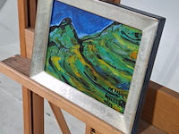 Acryl op canvas, maya wildevuur, nepal, 2000 - afbeelding 5 van  8