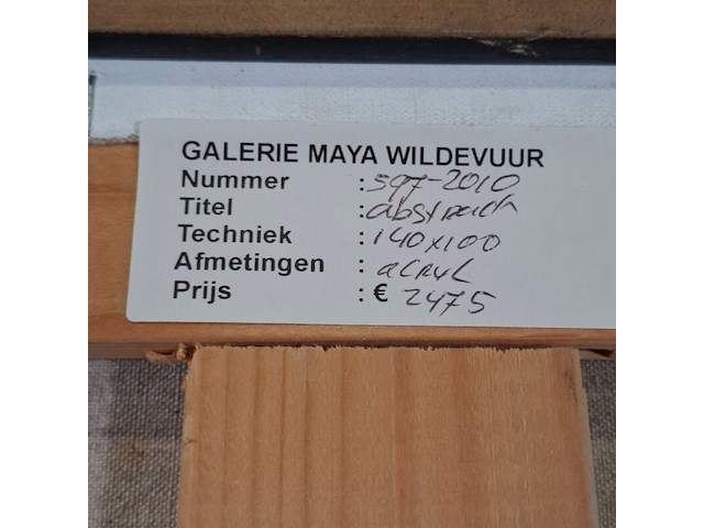 Acryl op doek, maya wildevuur, abstract, 1991 - afbeelding 2 van  10