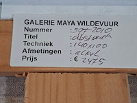 Acryl op doek, maya wildevuur, abstract, 1991 - afbeelding 2 van  10