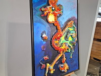 Acryl op doek, maya wildevuur, abstract, 1991 - afbeelding 6 van  10