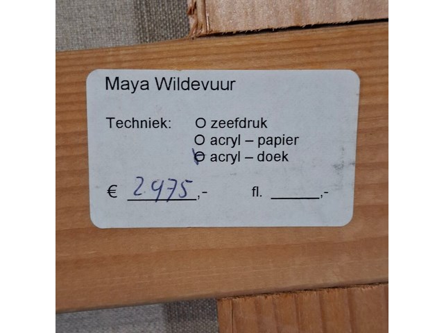 Acryl op doek, maya wildevuur, abstract, 1991 - afbeelding 10 van  10
