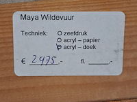 Acryl op doek, maya wildevuur, abstract, 1991 - afbeelding 10 van  10