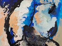 Acryl op doek, maya wildevuur, abstract, 2001