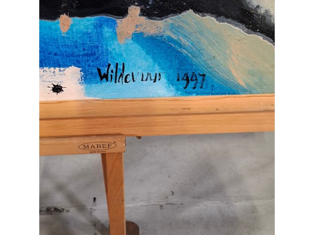 Acryl op doek, maya wildevuur, abstract, 2001 - afbeelding 3 van  9