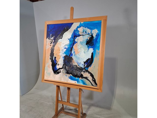 Acryl op doek, maya wildevuur, abstract, 2001 - afbeelding 5 van  9