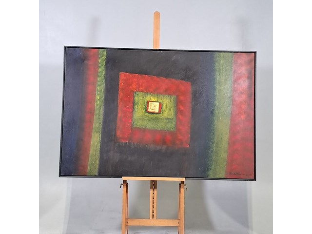 Acryl op doek, maya wildevuur, abstract, 2008 - afbeelding 2 van  9