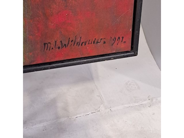 Acryl op doek, maya wildevuur, abstract, 2008 - afbeelding 3 van  9