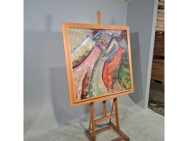 Acryl op doek, maya wildevuur, abstract / landschap, 1998 - afbeelding 3 van  8