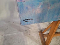 Acryl op doek, maya wildevuur, afrikaanse vrouwen - afbeelding 3 van  8