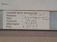 Acryl op doek, maya wildevuur, afrikaanse vrouwen - afbeelding 8 van  8