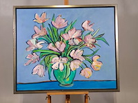 Acryl op doek, maya wildevuur, bloemen, 2001 - afbeelding 2 van  9