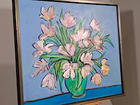 Acryl op doek, maya wildevuur, bloemen, 2001 - afbeelding 3 van  9