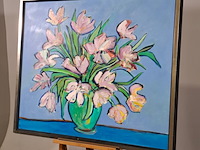 Acryl op doek, maya wildevuur, bloemen, 2001 - afbeelding 4 van  9