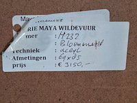 Acryl op doek, maya wildevuur, bloemenveld, 1999 - afbeelding 2 van  10
