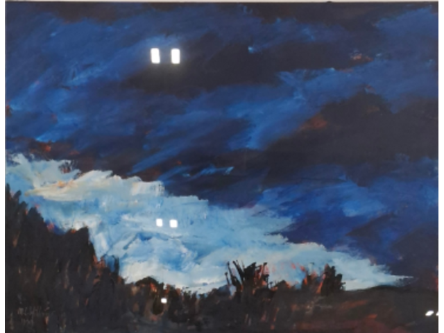 Acryl op doek, maya wildevuur, gletcher, 1993 - afbeelding 1 van  8