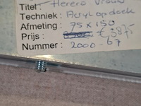 Acryl op doek, maya wildevuur, herero vrouw, 1998 - afbeelding 8 van  8