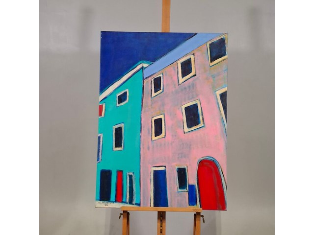 Acryl op doek, maya wildevuur, isla di giglio - afbeelding 2 van  8