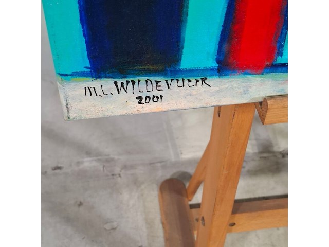 Acryl op doek, maya wildevuur, isla di giglio - afbeelding 3 van  8