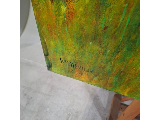 Acryl op doek, maya wildevuur, kalfje - afbeelding 3 van  8