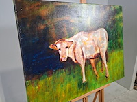 Acryl op doek, maya wildevuur, kalfje - afbeelding 4 van  8