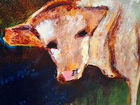 Acryl op doek, maya wildevuur, kalfje - afbeelding 6 van  8