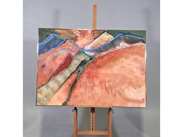Acryl op doek, maya wildevuur, landschap, 1999 - afbeelding 2 van  7