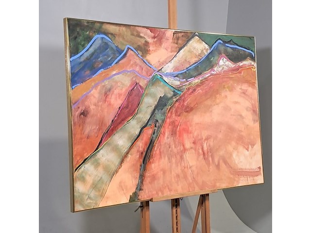 Acryl op doek, maya wildevuur, landschap, 1999 - afbeelding 4 van  7