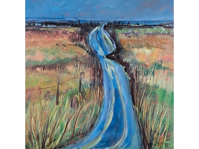 Acryl op doek, maya wildevuur, landschap, 2000 - afbeelding 1 van  8
