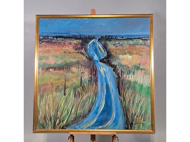 Acryl op doek, maya wildevuur, landschap, 2000 - afbeelding 2 van  8