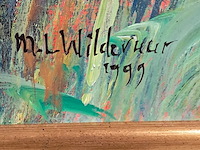 Acryl op doek, maya wildevuur, landschap, 2000 - afbeelding 3 van  8