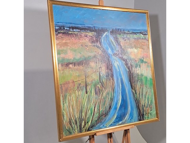 Acryl op doek, maya wildevuur, landschap, 2000 - afbeelding 4 van  8