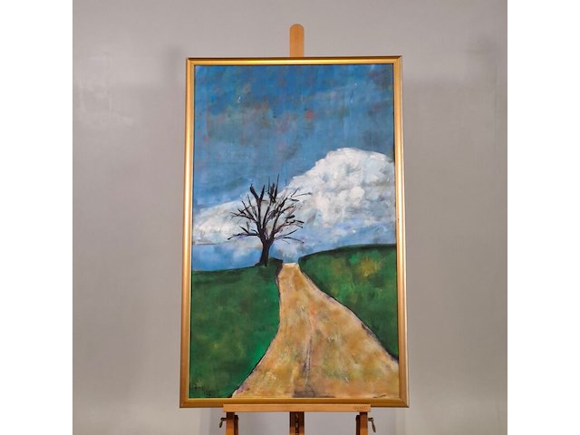 Acryl op doek, maya wildevuur, landschap, 2001 - afbeelding 2 van  8