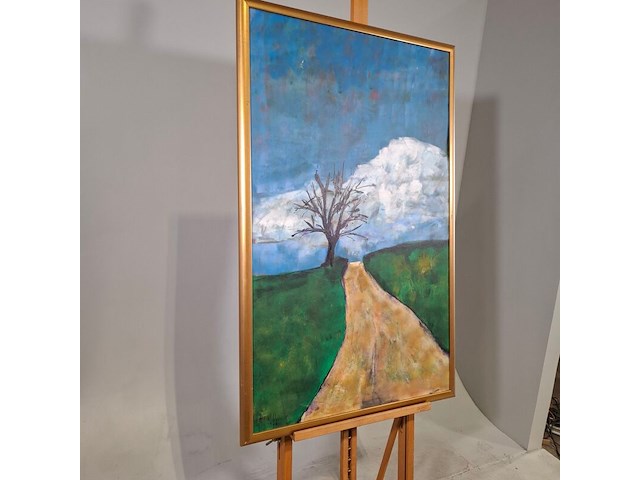 Acryl op doek, maya wildevuur, landschap, 2001 - afbeelding 5 van  8