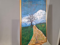 Acryl op doek, maya wildevuur, landschap, 2001 - afbeelding 5 van  8