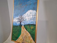 Acryl op doek, maya wildevuur, landschap, 2001 - afbeelding 6 van  8