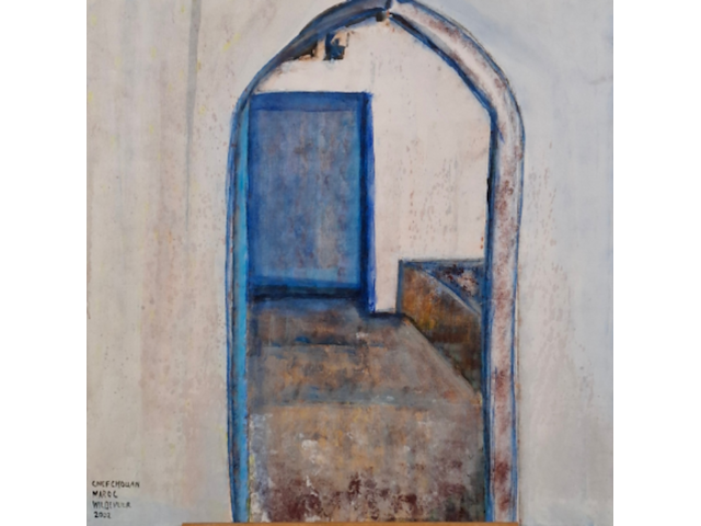 Acryl op doek, maya wildevuur, marokko - afbeelding 1 van  8