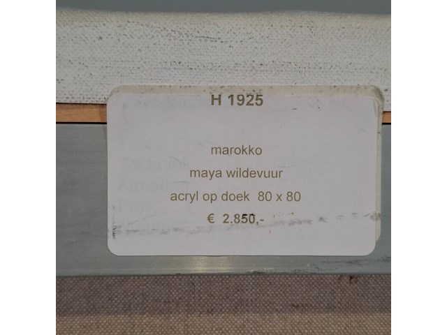 Acryl op doek, maya wildevuur, marokko - afbeelding 8 van  8
