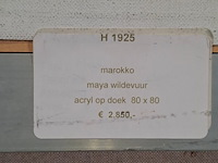 Acryl op doek, maya wildevuur, marokko - afbeelding 8 van  8