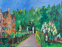 Acryl op doek, maya wildevuur, menkemaborg, 2001