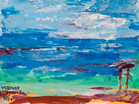 Acryl op doek, maya wildevuur, mexico, 1993
