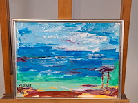 Acryl op doek, maya wildevuur, mexico, 1993 - afbeelding 2 van  8