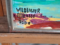 Acryl op doek, maya wildevuur, mexico, 1993 - afbeelding 3 van  8