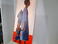 Acryl op doek, maya wildevuur, moeder en kind, 1999 - afbeelding 5 van  9