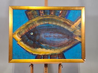 Acryl op doek, maya wildevuur, vis - afbeelding 2 van  9