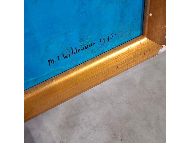 Acryl op doek, maya wildevuur, vis - afbeelding 3 van  9