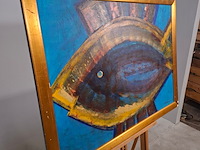 Acryl op doek, maya wildevuur, vis - afbeelding 6 van  9