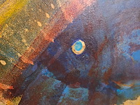 Acryl op doek, maya wildevuur, vis - afbeelding 7 van  9